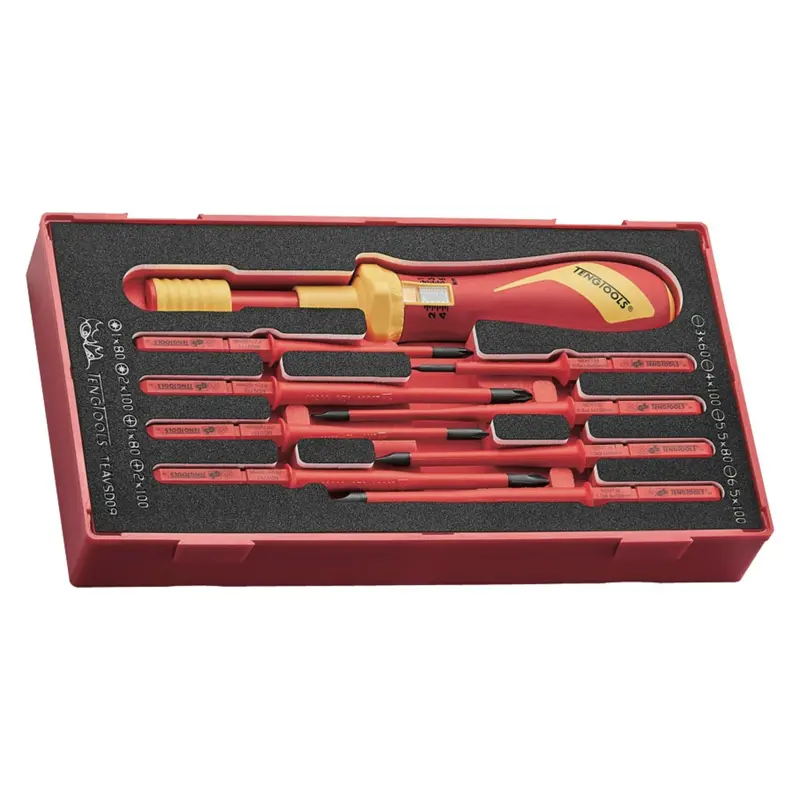 Teng Tools 9-Piece 1000V Insulated Torque Screwdriver Kit 1