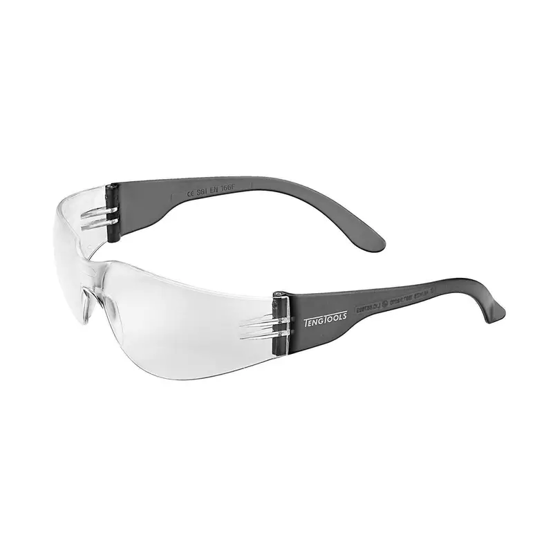 Teng Tools Ansi-Compliant Scratch-Resistant Safety Glasses With Clear Lenses & Wraparound Protection 1