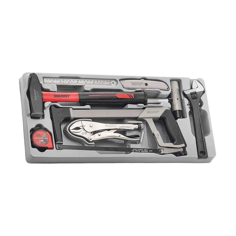 Teng Tools Ttps09E 9-Piece Engineer’S Field Service Kit – Wrenches, Knife, Tape Measure, Hammer, Saw 1
