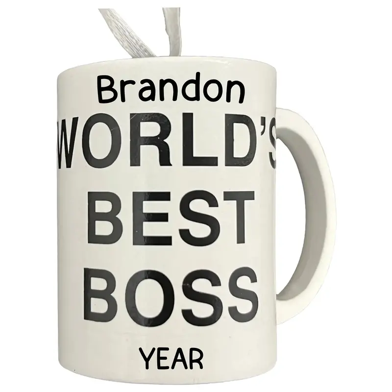 The Office 'Best Boss' Coffee Mug Ornament 1