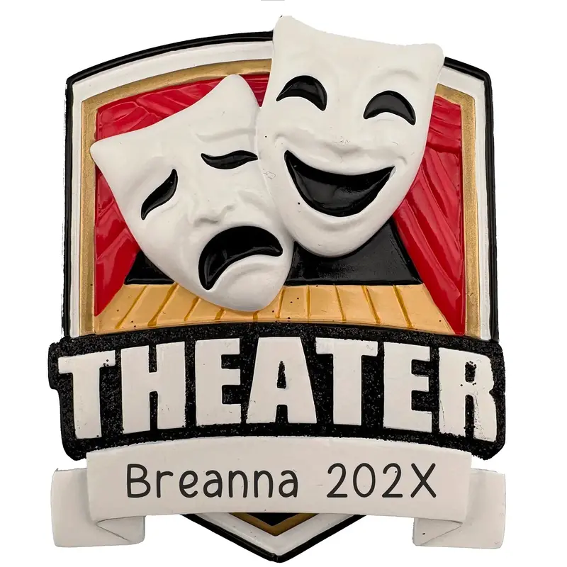 Theater-Themed Personalized Ornament – Broadway Or Drama Lover Gift 1