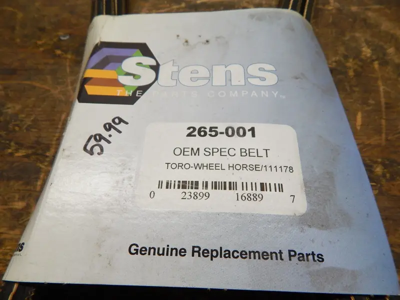 Toro Wheel Horse 111178 Specialty V-Belt: Oem Replacement Drive Belt 1