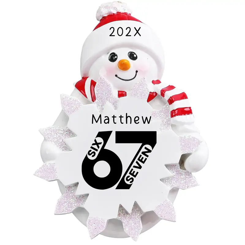 Trendy Slang-Inspired Personalized Ornament (Ages 6–7) 1