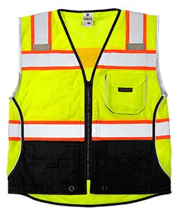 Ultra-Cool Lime Safety Vest With Black Bottom – X-Large 1