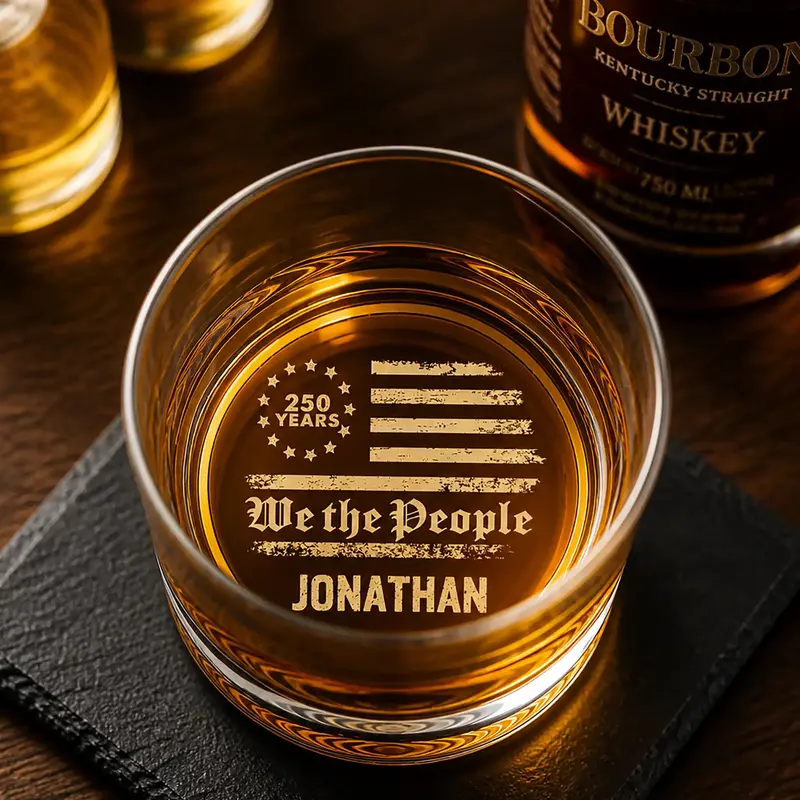 Usa 250Th Anniversary Whiskey Glass – Custom Engraved 1
