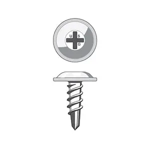 Usg Sheetrock #8 × 1/2" Zinc-Coated Wafer Head Self-Drilling Drywall Screws – 5 Lb Box 1