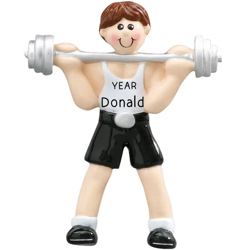 Weightlifting Enthusiast Personalized Ornament 1