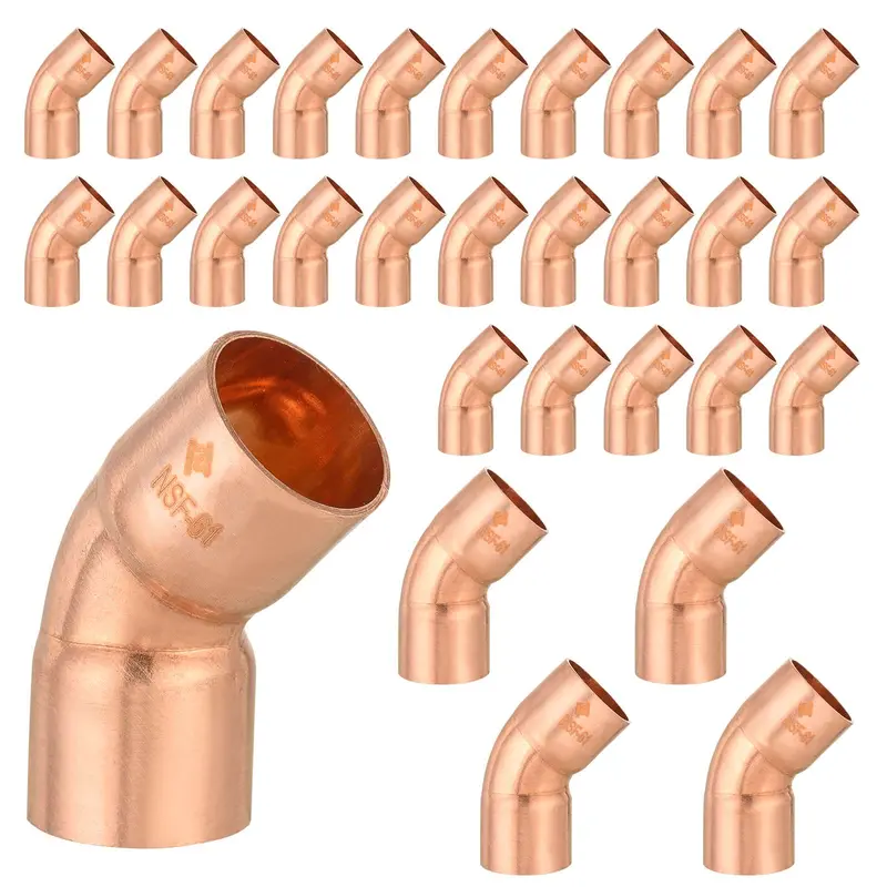 Wholesale Lot Of 30 Copper 45° Elbows – 1-1/2" Size 1
