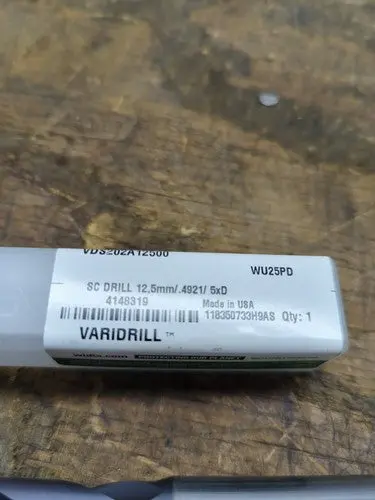 Widia Vds202A12500 Jobber-Length Drill Bit – 12.5Mm Diameter, High-Precision Carbide 1