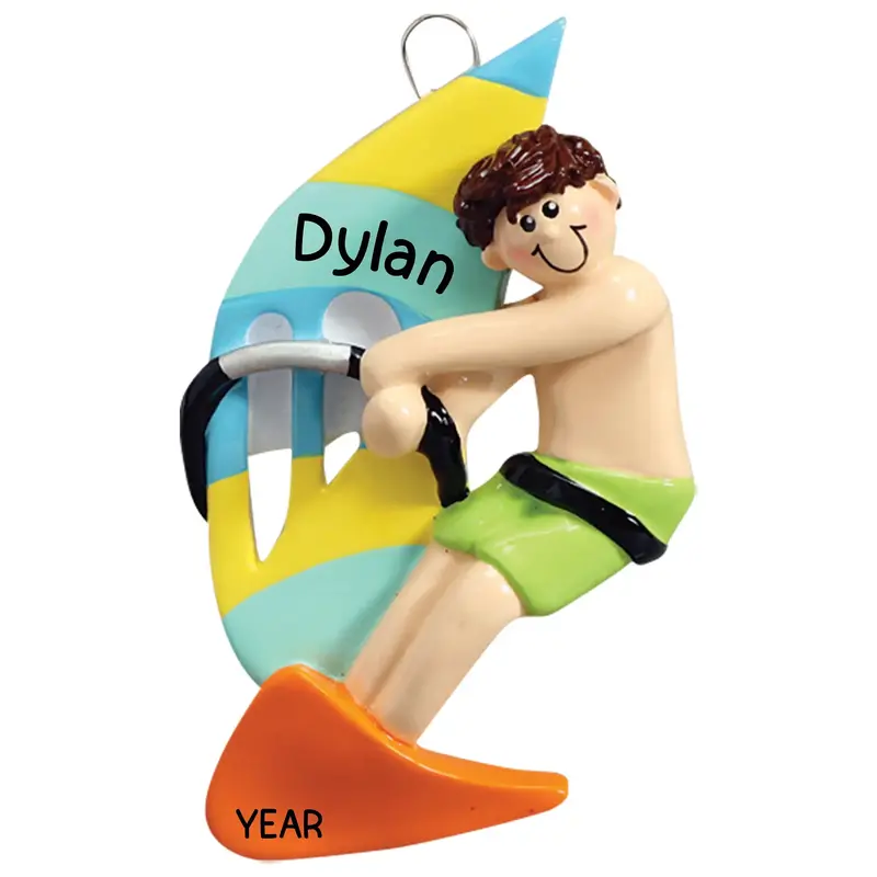 Windsurfing Enthusiast Personalized Ornament 1