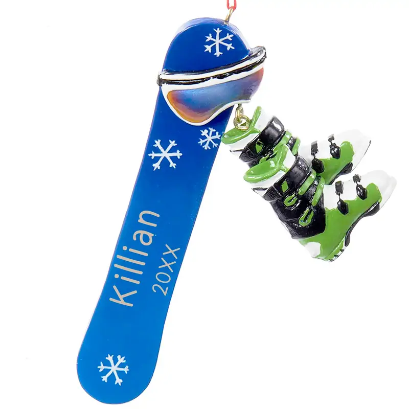 Winter Sports Ornament: Snowboarder With Boots 1