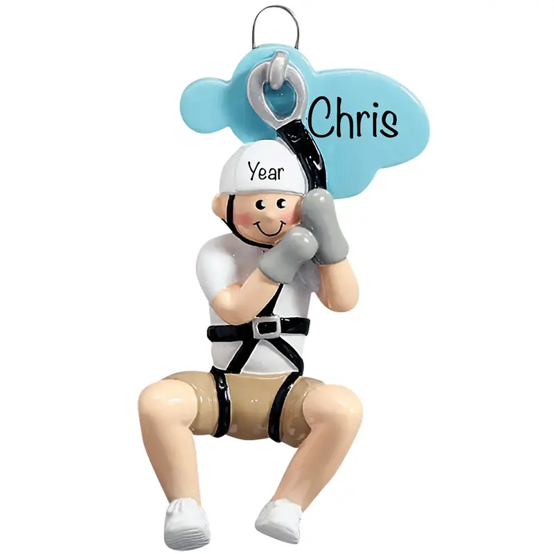 Zip-Lining Adventure Christmas Ornament 1