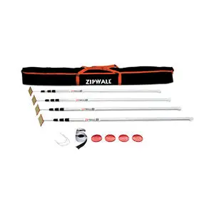 Zipwall 12 Spring-Loaded Drywall Poles – 4-Pack Set 1