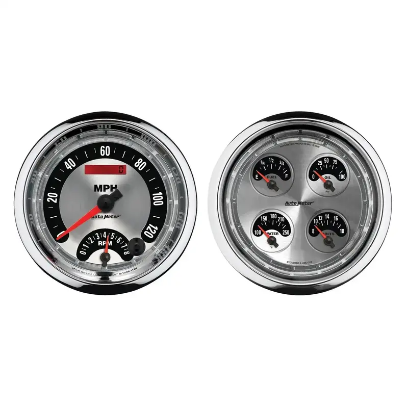Autometer 1205 Quad Gauge & Tachometer/Speedometer Kit – 5-Inch American Muscle Style 1