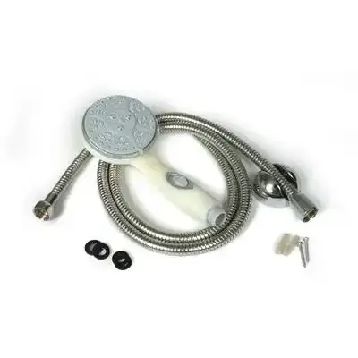 Camco 43715 Handheld Shower Head – 60-Inch Flexible Hose, 5 Spray Modes, On/Off Valve, 1/2-Inch Standard Thread 1