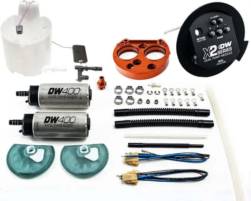 Deatschwerks X2 Dual-Fuel Pump Module – For 2011–2019 Ford Mustang, Includes Two Dw400 Pumps 1