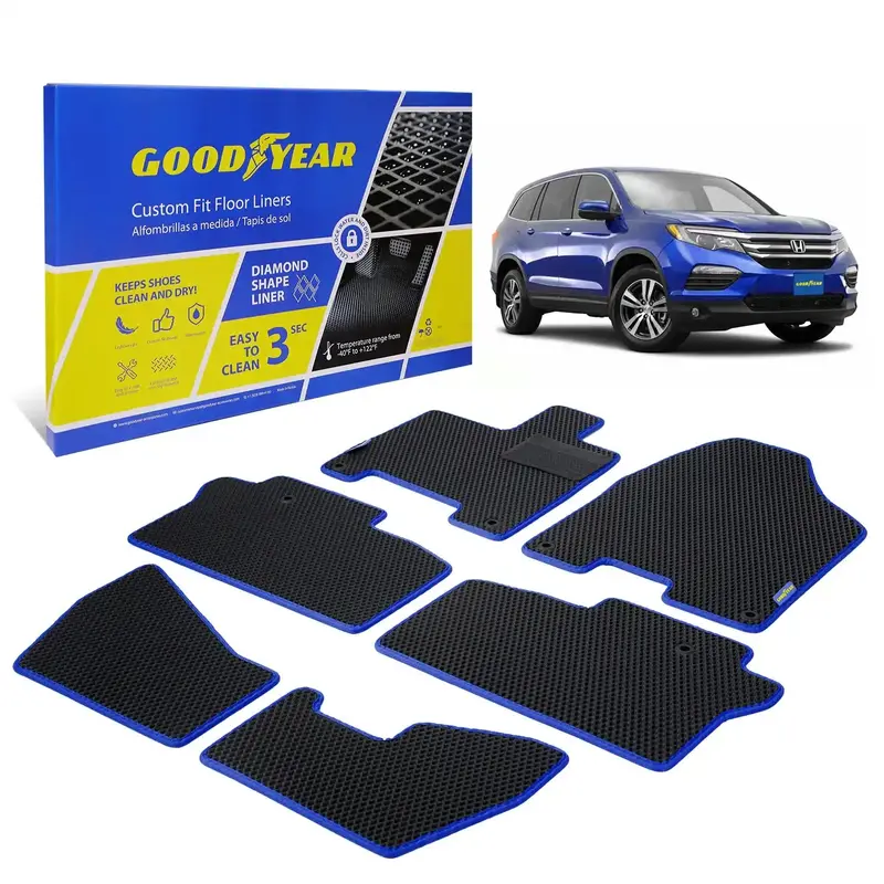 Goodyear Custom-Fit Diamond Shape Floor Liners Gy004082 For All-Weather Interior Protection 1