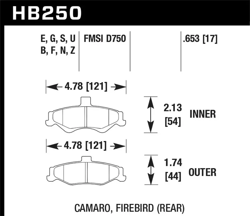 Hawk Performance Hb250Z.653 Ceramic Brake Pads – 0.653-Inch Thickness For Quiet, Low-Dust Performance 1
