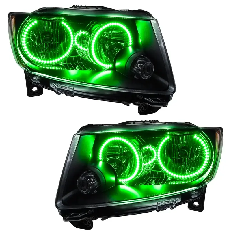 Oracle Lighting 7070-004 Smd Pre-Assembled Headlights – Chrome Bezel, Green Lens, Non-Hid 1